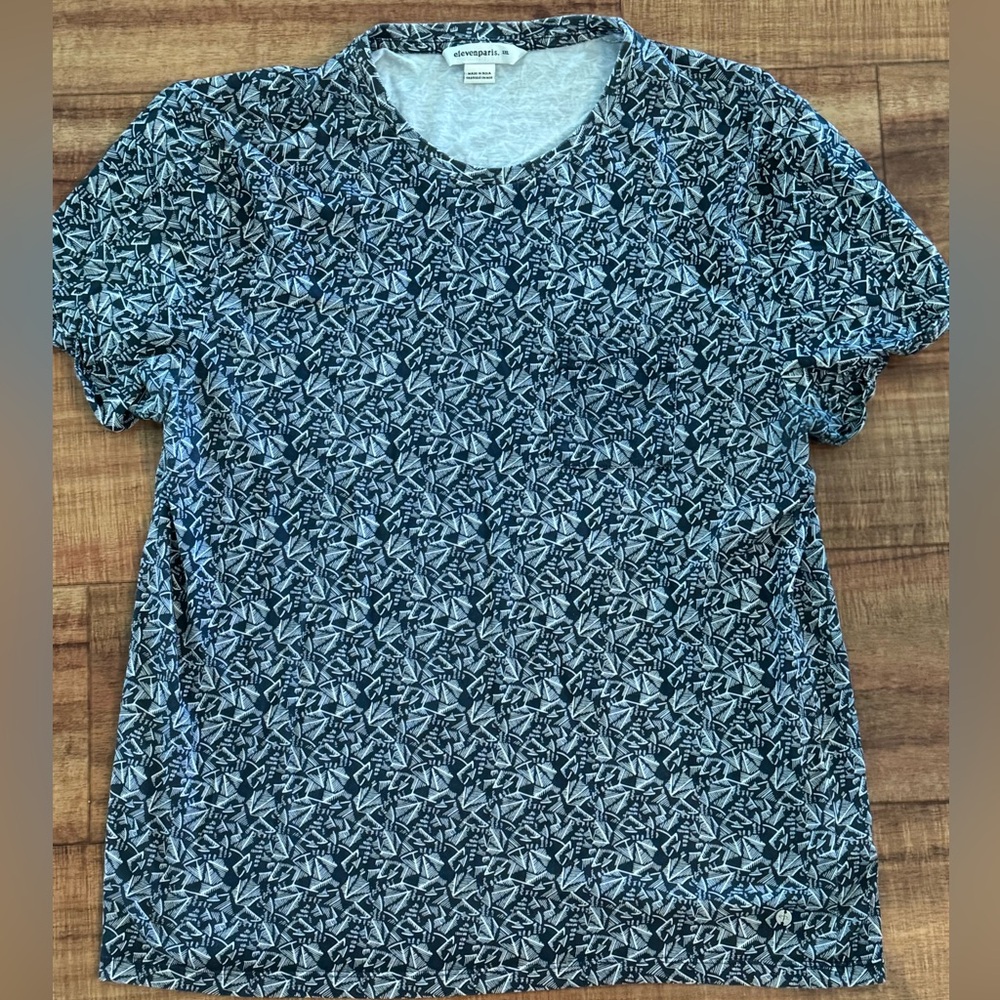 Eleven Paris sail print short sleeve shirt